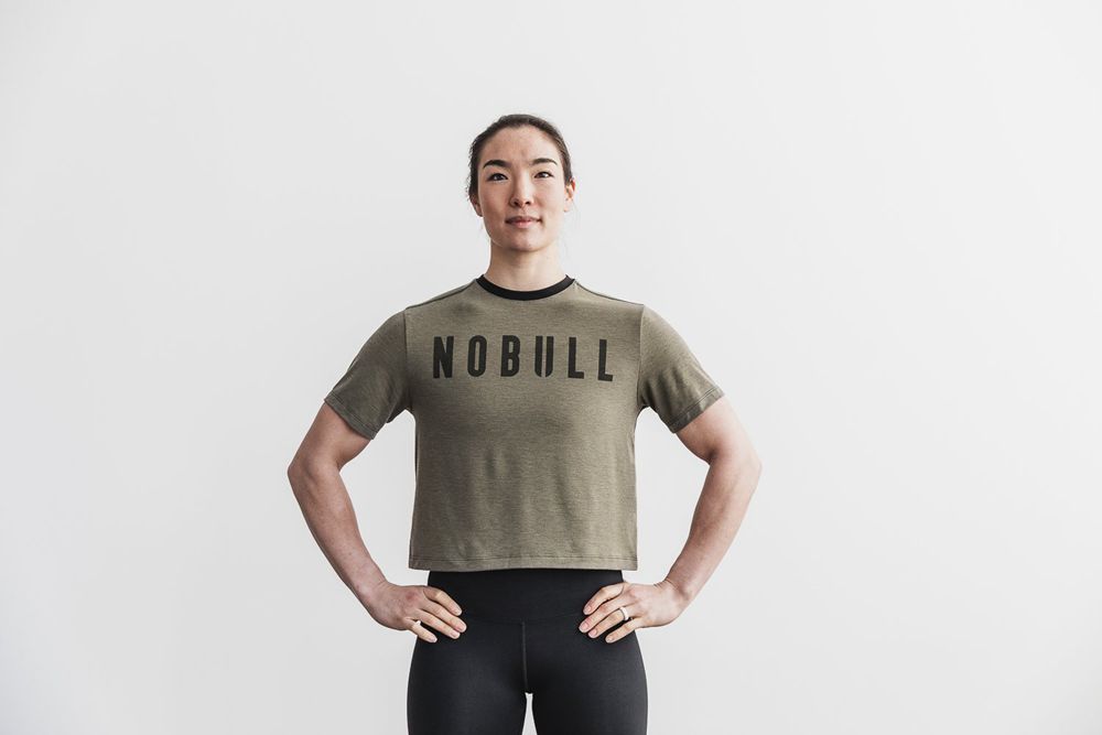 T-Shirts NOBULL Femme Vert - NOBULL Boxy,France (4187-LPVDM)